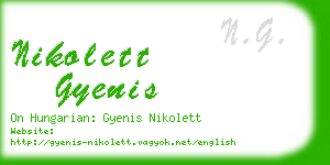 nikolett gyenis business card